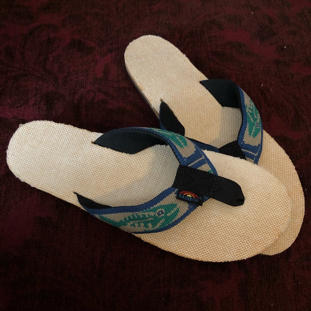 Rainbow flipflops